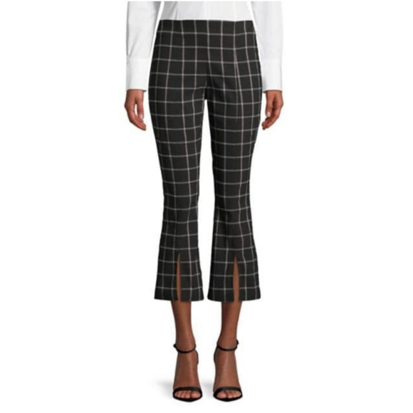 INC International Concepts Pants - nwt Plaid Cropped Pants black/white 8